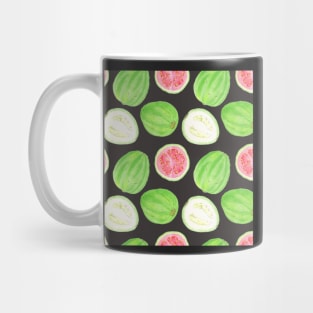 Bright watercolor tropical fruit pattern, guavas Mug